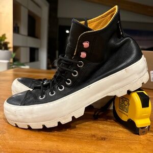 Converse all stars leather chuck taylor lug sole waterproof Sz 11 women 9 Men